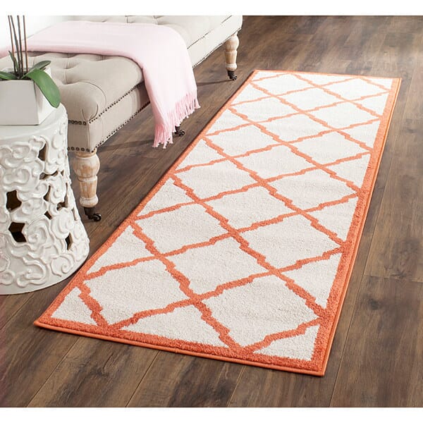 Safavieh Amherst Amt421F Beige / Orange Geometric Area Rug