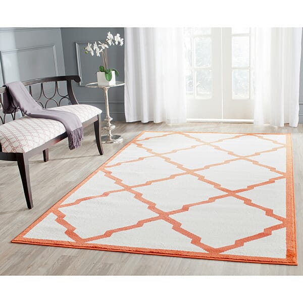 Safavieh Amherst Amt421F Beige / Orange Geometric Area Rug