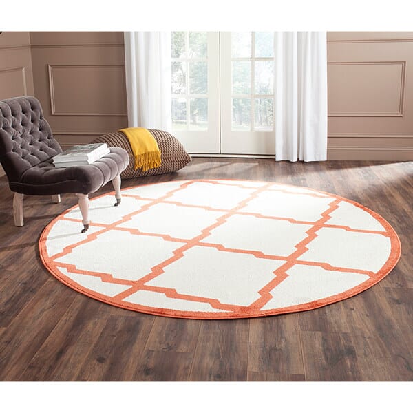 Safavieh Amherst Amt421F Beige / Orange Geometric Area Rug