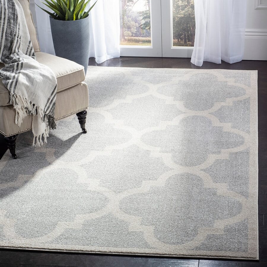 Safavieh Amherst Amt423B Light Grey / Beige Geometric Area Rug