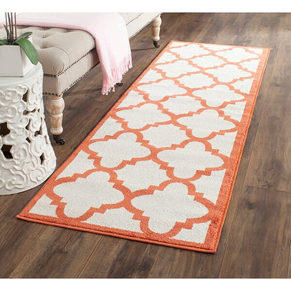 Safavieh Amherst Amt423F Beige / Orange Geometric Area Rug