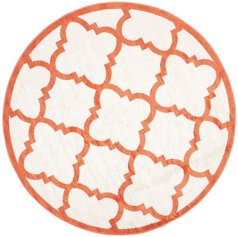 Safavieh Amherst Amt423F Beige / Orange Geometric Area Rug