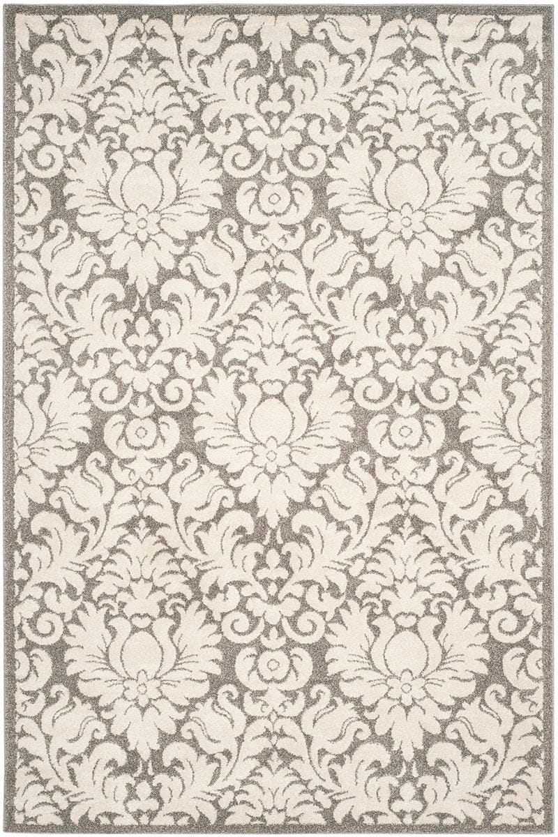 Safavieh Amherst Amt427R Dark Grey / Beige Damask Area Rug