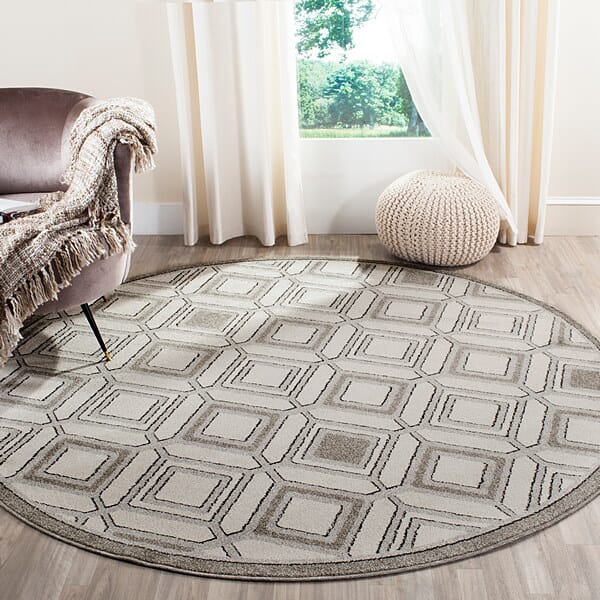 Safavieh Amherst Amt433E Ivory / Light Grey Geometric Area Rug