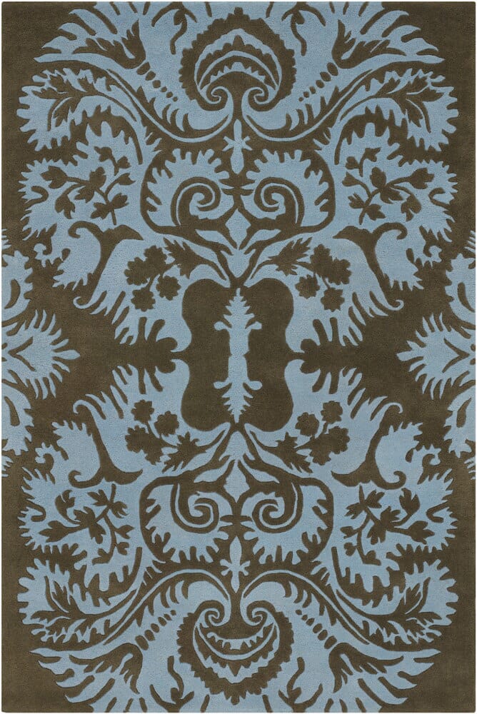 Chandra Amy Butler Amy13217 Blue / Brown Area Rug