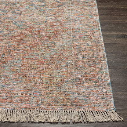 Surya Amasya Amy-2306 Burnt Orange, Dark Red, Dark Blue, Aqua Area Rug