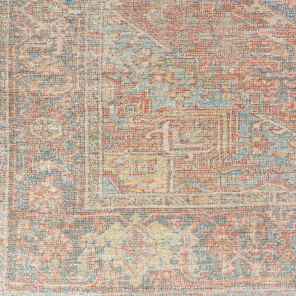 Surya Amasya Amy-2306 Burnt Orange, Dark Red, Dark Blue, Aqua Area Rug