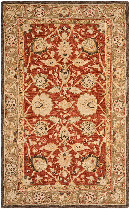 Safavieh Anatolia An512G Rust / Green Area Rug