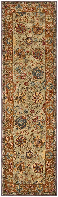 Safavieh Anatolia an521a Green / Gold Area Rug