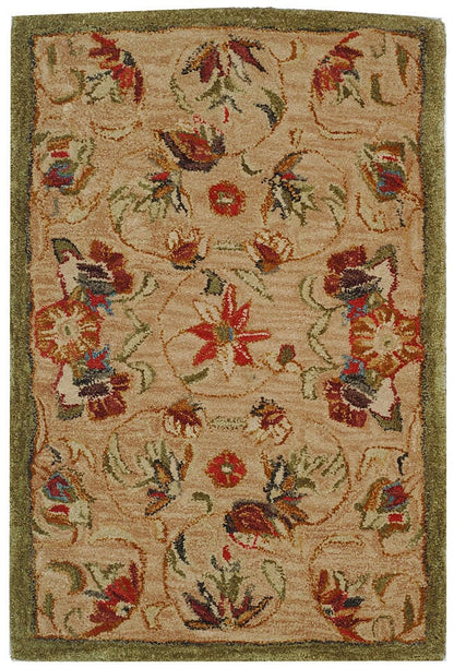 Safavieh Anatolia An525A Beige / Green Floral / Country Area Rug
