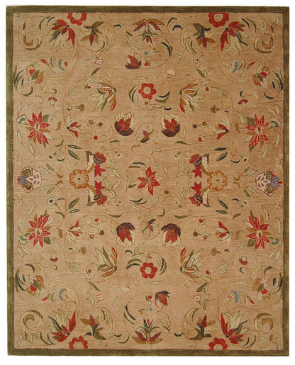 Safavieh Anatolia An525A Beige / Green Floral / Country Area Rug