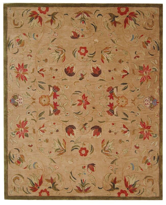 Safavieh Anatolia An525A Beige / Green Floral / Country Area Rug