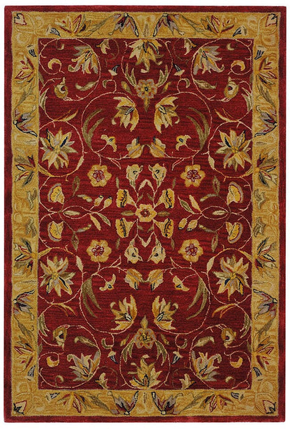 Safavieh Anatolia An526A Burgundy / Gold Area Rug