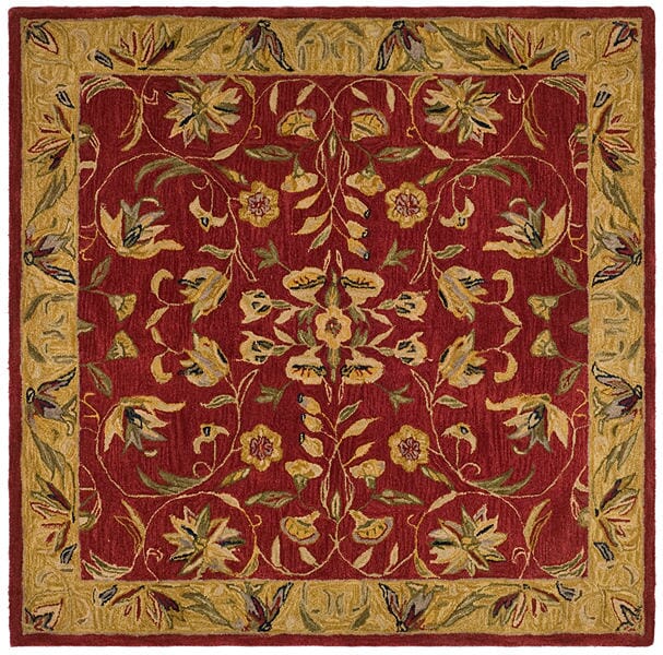 Safavieh Anatolia An526A Burgundy / Gold Area Rug