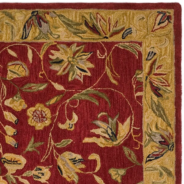 Safavieh Anatolia An526A Burgundy / Gold Area Rug