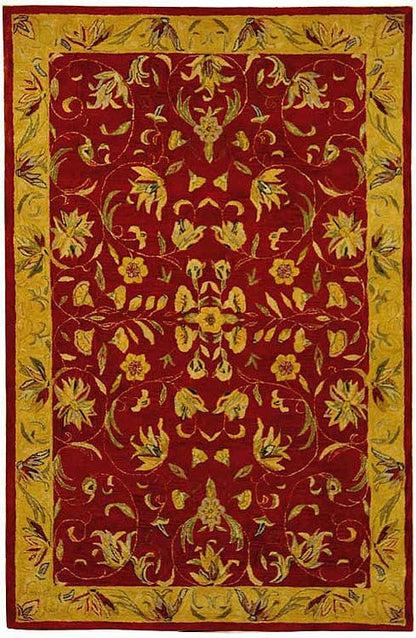 Safavieh Anatolia An526A Burgundy / Gold Area Rug