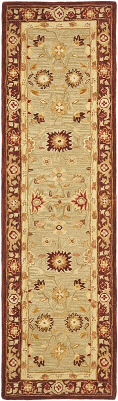 Safavieh Anatolia An556A Sage / Burgundy Area Rug