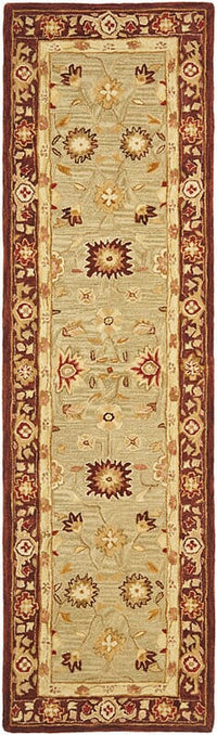 Safavieh Anatolia An556A Sage / Burgundy Area Rug