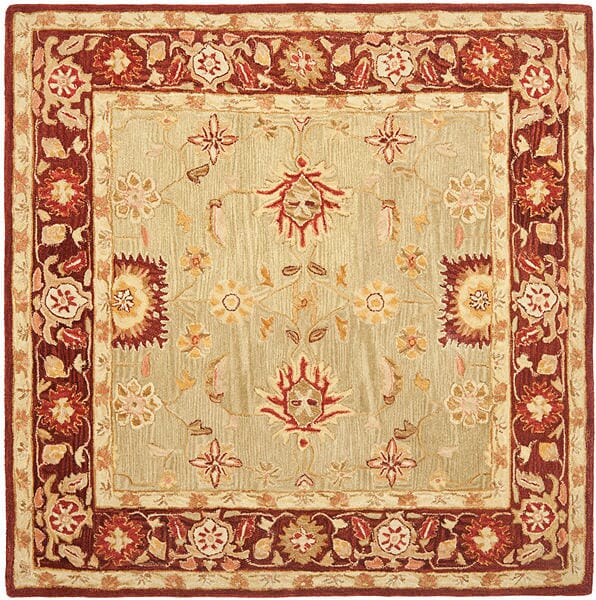 Safavieh Anatolia An556A Sage / Burgundy Area Rug