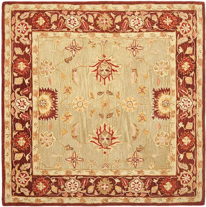 Safavieh Anatolia An556A Sage / Burgundy Area Rug