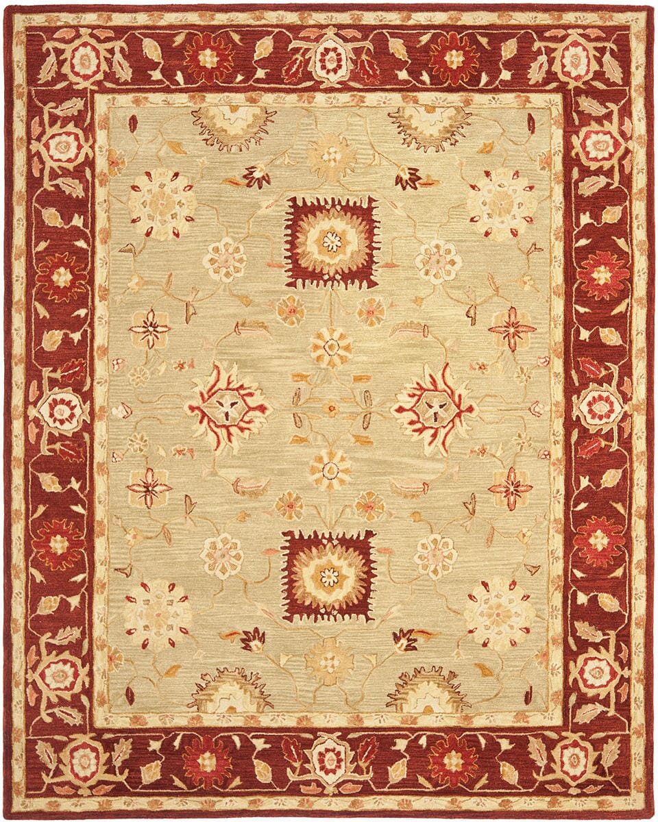 Safavieh Anatolia An556A Sage / Burgundy Area Rug