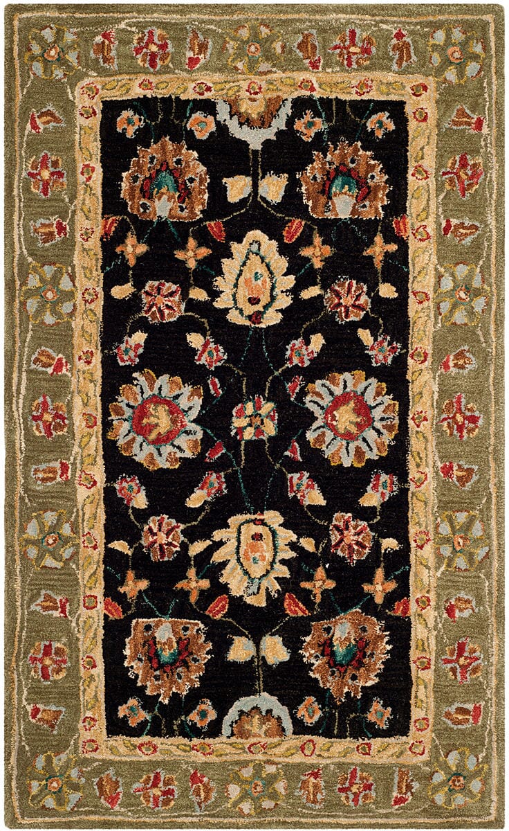 Safavieh Anatolia An561C Black / Green Area Rug