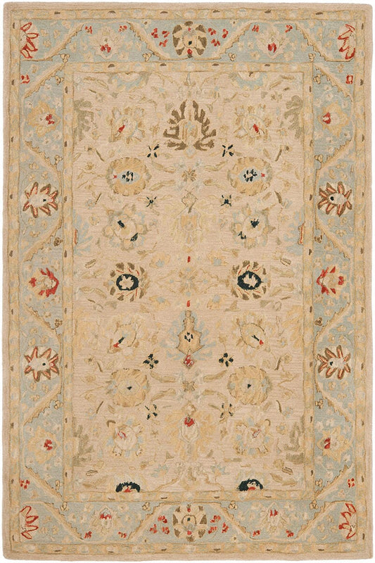 Safavieh Anatolia An569C Natural / Soft Turquoise Area Rug