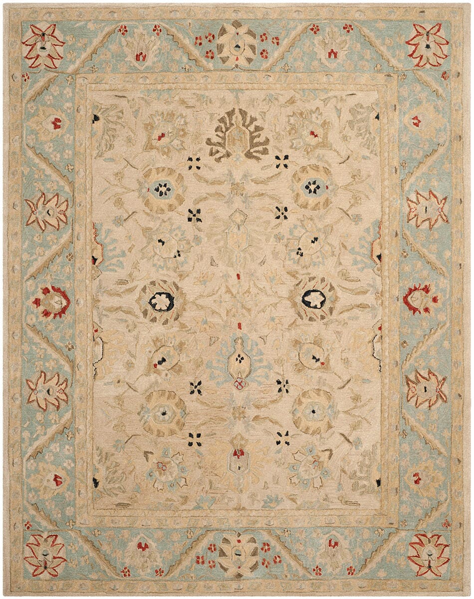 Safavieh Anatolia An569C Natural / Soft Turquoise Area Rug