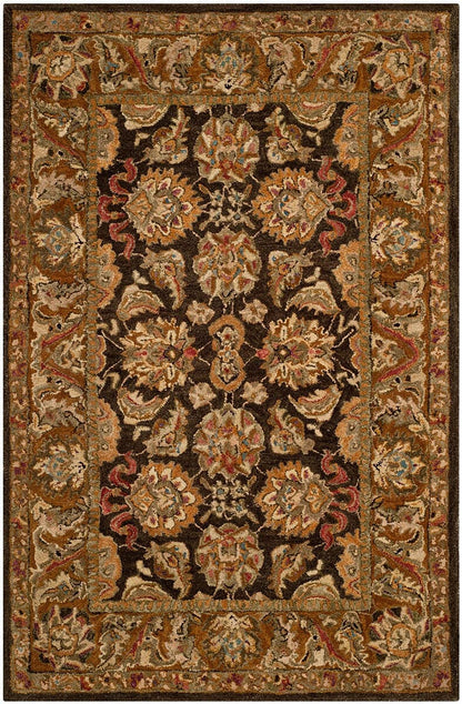 Safavieh Anatolia an615b Dark Brown / Gold Area Rug