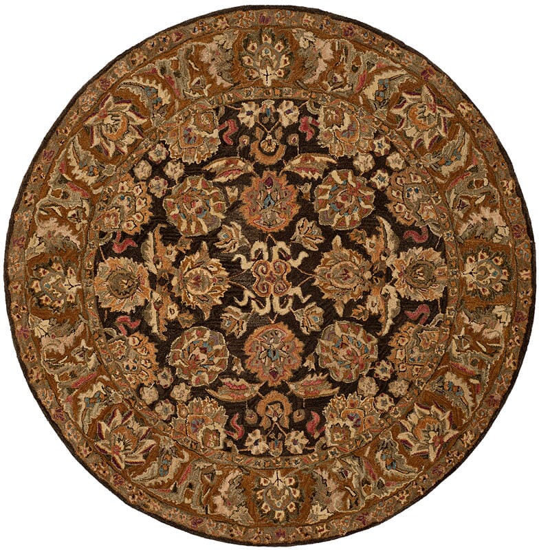 Safavieh Anatolia an615b Dark Brown / Gold Area Rug