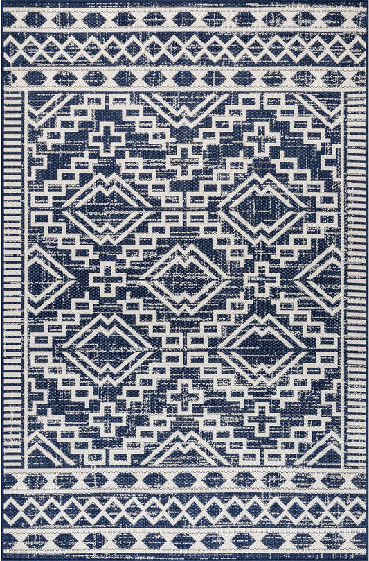 Nuloom Cari Moroccan Tribal Nca1807D Navy Area Rug