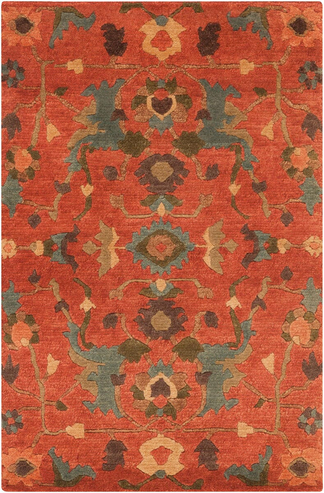 Surya Anastacia Ana-8411 Burnt Sienna / Cameo Blue Rugs.
