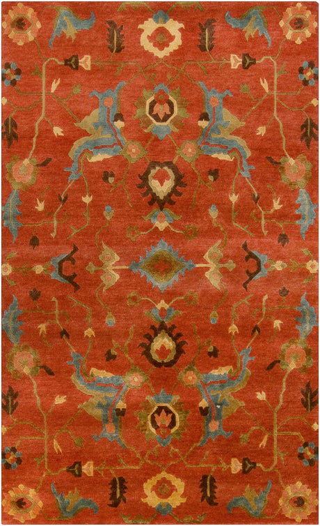 Surya Anastacia Ana-8411 Burnt Sienna / Cameo Blue Rugs.