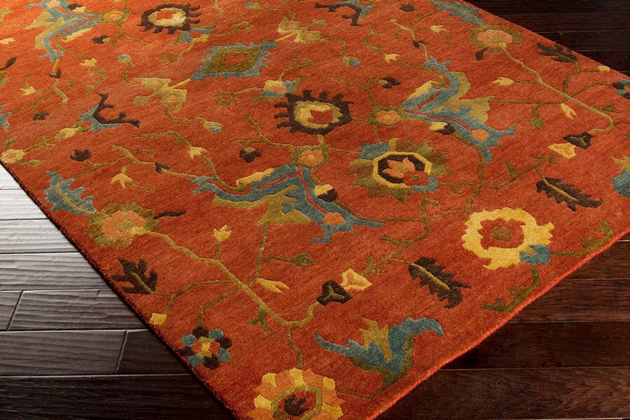 Surya Anastacia Ana-8411 Burnt Sienna / Cameo Blue Rugs.