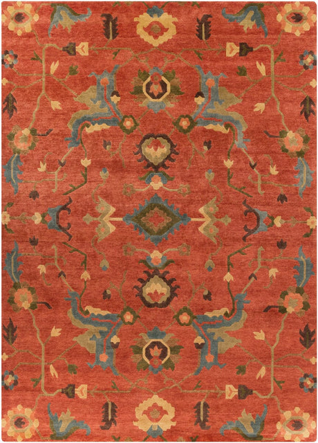 Surya Anastacia Ana-8411 Burnt Sienna / Cameo Blue Rugs.