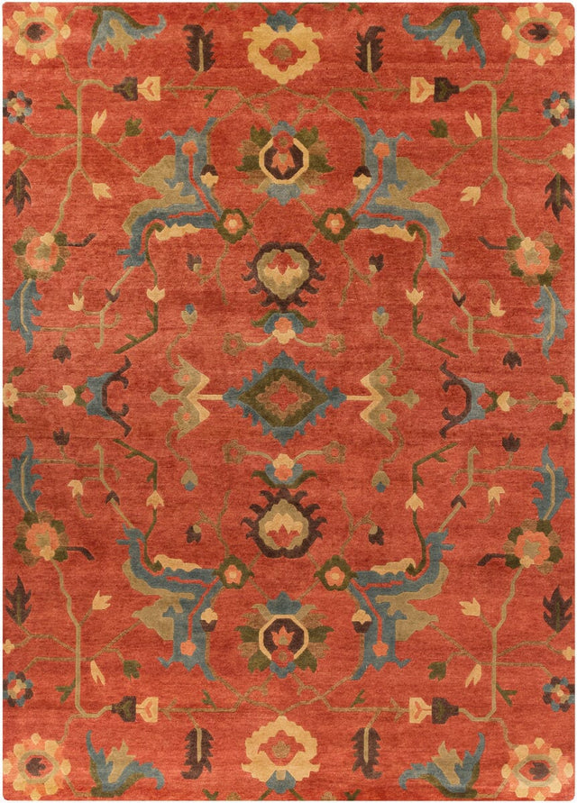 Surya Anastacia Ana-8411 Burnt Sienna / Cameo Blue Rugs.