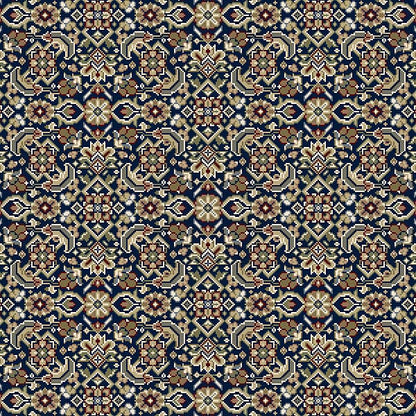 Dynamic Ancient Garden 57011 Navy Area Rug