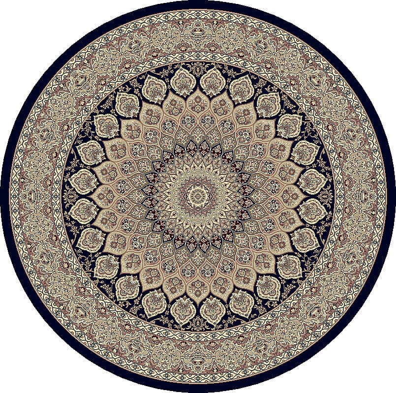 Dynamic Ancient Garden 57090 Navy Area Rug