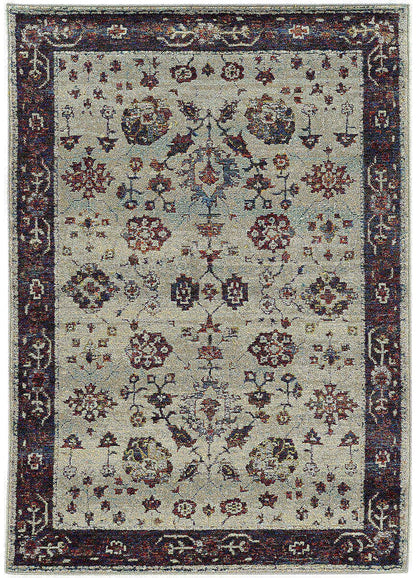 Oriental Weavers Sphinx Andorra 6842D Stone / Red Area Rug