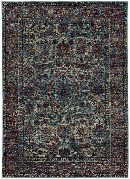 Oriental Weavers Sphinx Andorra 6846B Blue / Purple Area Rug