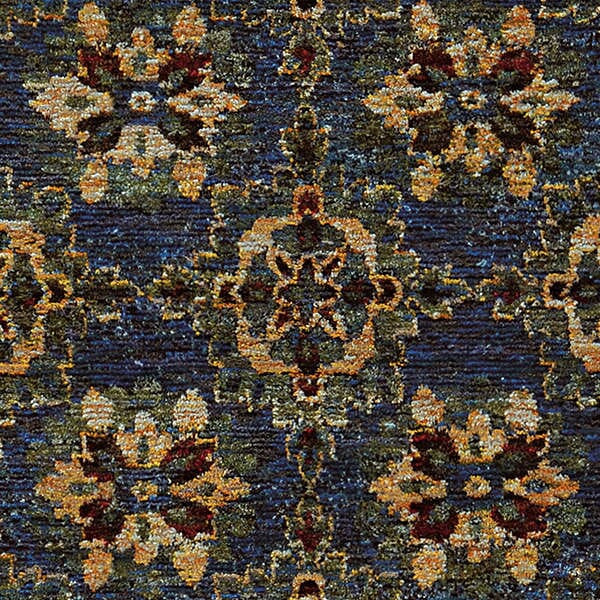 Oriental Weavers Sphinx Andorra 6883C Blue / Gold Damask Area Rug