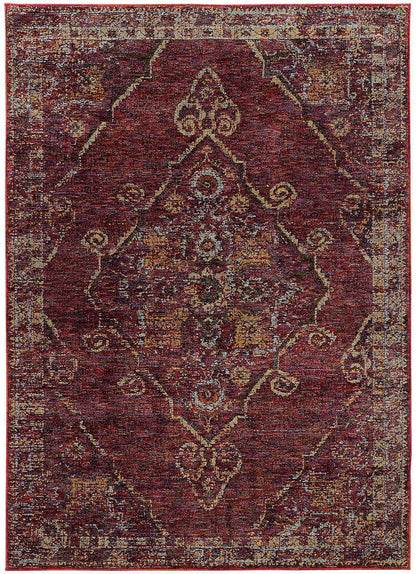 Oriental Weavers Sphinx Andorra 7135E Red / Gold Area Rug