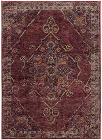 Oriental Weavers Sphinx Andorra 7135E Red / Gold Area Rug