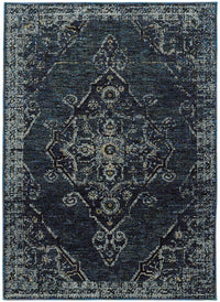 Oriental Weavers Sphinx Andorra 7135F Blue / Blue Vintage / Distressed Area Rug