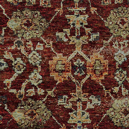 Oriental Weavers Sphinx Andorra 7154A Red / Gold Area Rug