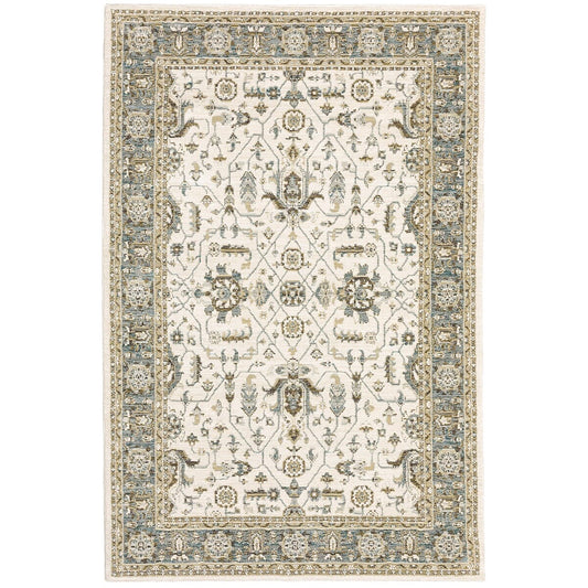 Oriental Weavers Sphinx Andorra 9537P Ivory / Blue Area Rug