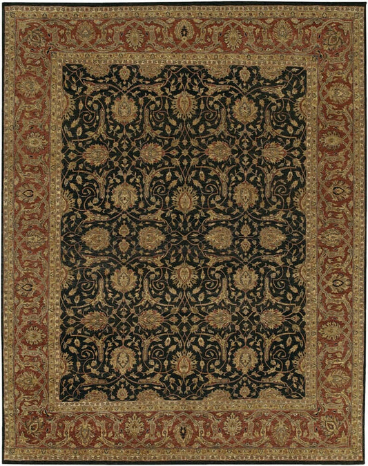 Chandra Angora Ang1406 Black / Brown / Tan / Gold / Beige / Dusty Red Area Rug