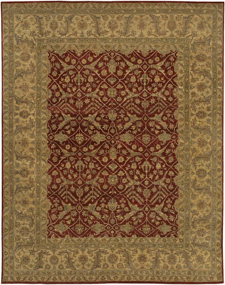 Chandra Angora Ang1411 Burgundy / Brown / Tan / Gold / Beige Area Rug