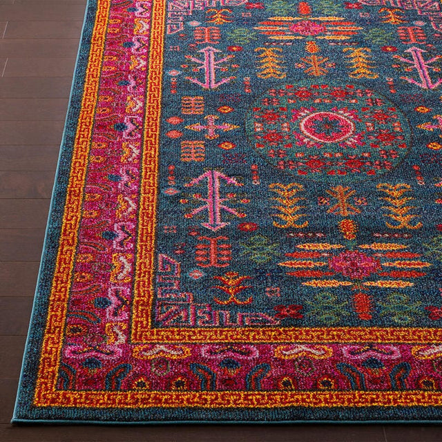 Surya Anika Ani-1005 Teal, Aqua, Dark Blue, Black Rugs.