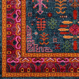 Surya Anika Ani-1005 Teal, Aqua, Dark Blue, Black Rugs.